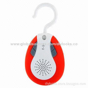 Hybrid Waterproof Bluetooth 3.0 Shower Speakers for iPhone 5 with Hook